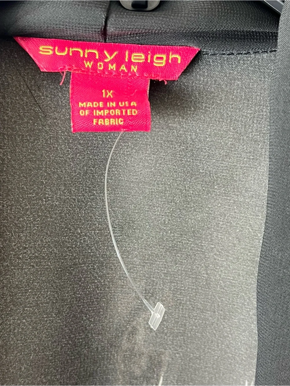 Sunny Leigh  Print Sheer Open Front Waterfall Cardigan Long Sleeve Size 1X